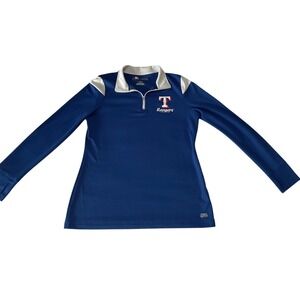 Majestic Texas Rangers MLB Women's Size L G Cool Base 1/4 Zip Pullover Shirt